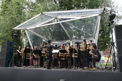 The performance with Burhan as the conductor