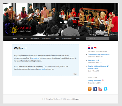 The website of Angklung Eindhoven